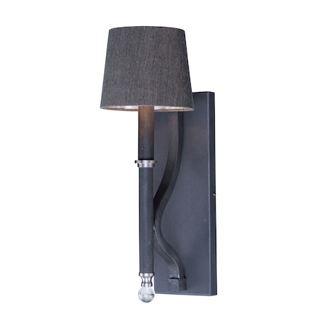 Maxim Lighting Hendrick 1-Light 6.5" Wide Iron Ore Wall Sconce 22332CLIO/SHD2233